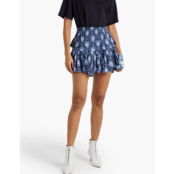 LoveShackFsncy  Brickel Blue Tired Ruffle skirt. Sz 40 retired and hard to find - Picture 1 of 8